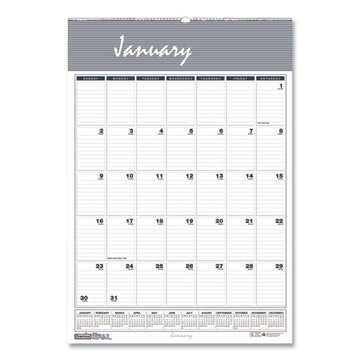 House of Doolittle™ Bar Harbor Recycled Wirebound Monthly Wall Calendar, 8.5 X 11, White-blue-gray Sheets, 12-month (jan-dec): 2022 freeshipping - TVN Wholesale